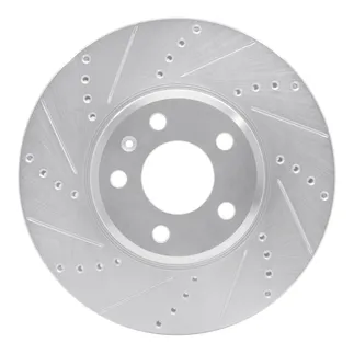 R1 Concepts EDZ-73086L Brake Rotor Drilled and Slotted Silver